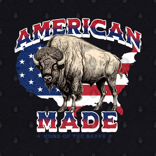 American Made - North American Bison by Featherlady Studio